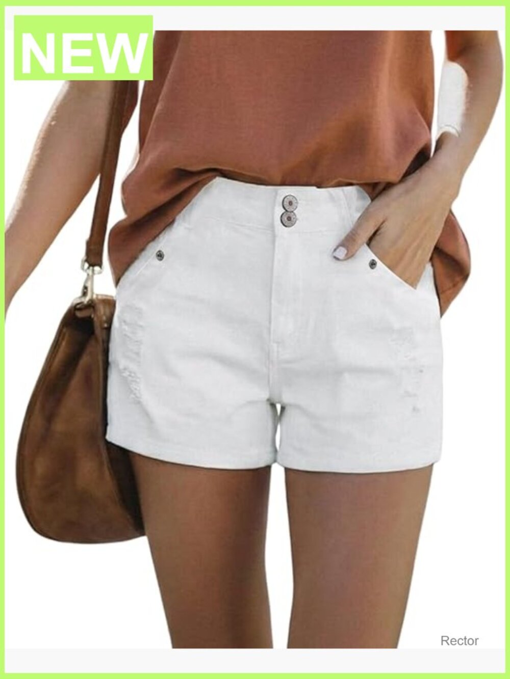 High Waisted Denim Shorts with Pockets Summer Stretchy Jean Hot Shorts